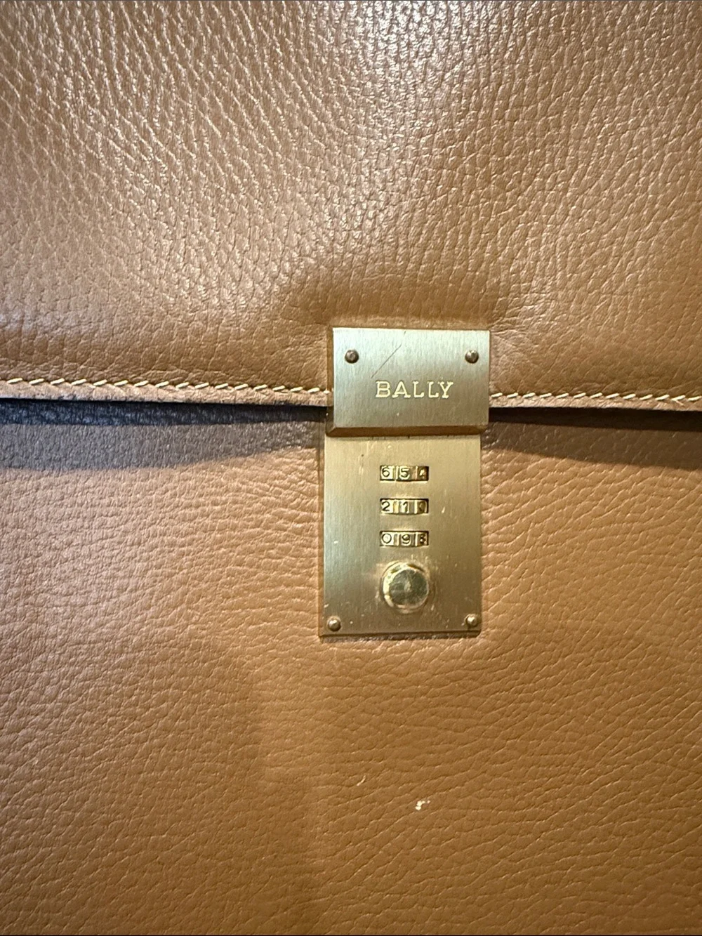 Leather Bally Attache Briefcase